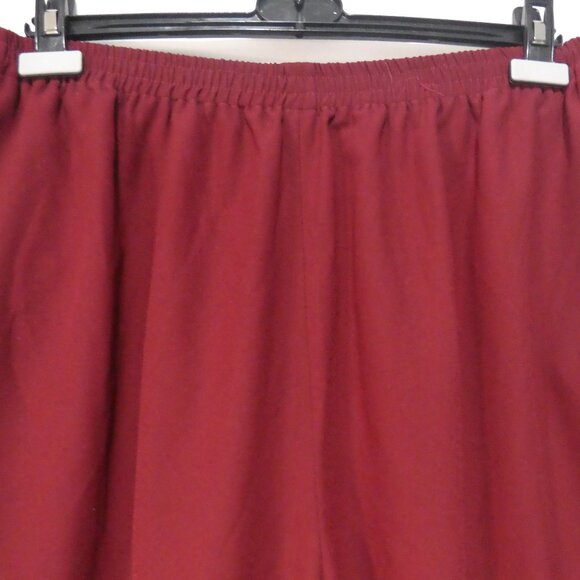 Handmade Burgundy Wide-Leg Lounge / Pajama Pants | 16 inch waist measured - Picture 4 of 14